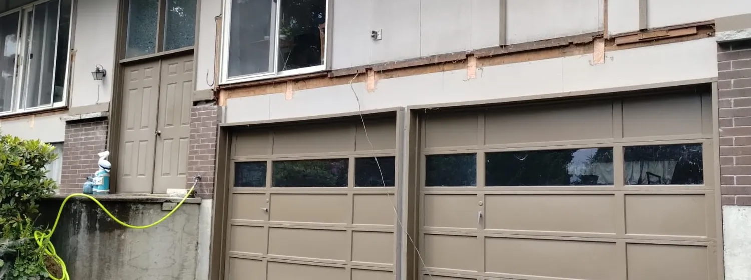 Garage doors and siding